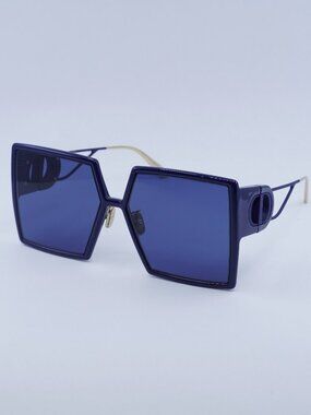 Dior 30MONTAIGNE SU 30B0 Sunglasses - Blue Square Frame, Blue Lenses